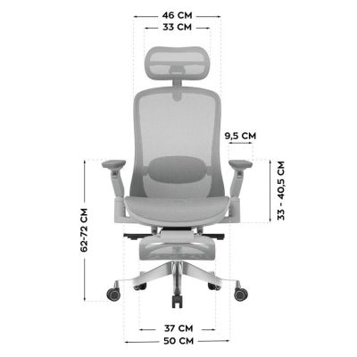 8. Leadpro 8.7 Grey Swivel Chair