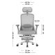 8. Leadpro 8.7 Grey Swivel Chair