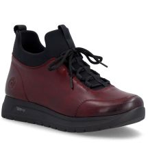 Women's leather insulated ankle boots, burgundy Remonte Rieker D2V06-35