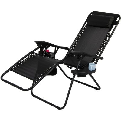 22. FOLDABLE GARDEN CHAIR MULTIFUNCTIONAL 175X52/65X107CM BLACK