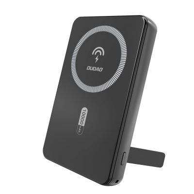 Dudao K14S+ 10000mAh 22.5W Magnetic Power Bank USB-A + USB-C Compatible with MagSafe with Stand - Black