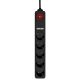 3. GEMBIRD POWER STRIP, SURGE PROTECTION 5XSCHUKO + 2XUSB, 1.5M, BLACK