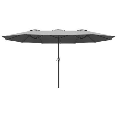 20. GARDEN UMBRELLA XXXL 2.7x4.6M GRAY SASKA GARDEN