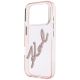 6. Karl Lagerfeld IML Big Signature Resin Metal Frame Case for iPhone 18 Pro Max / 17 Pro Max - Pink