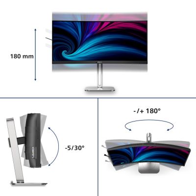 6. Philips 5000 series 34B2U5600C/00 computer monitor 86.4 cm (34") 3440 x 1440 px Dual QHD LCD Gray