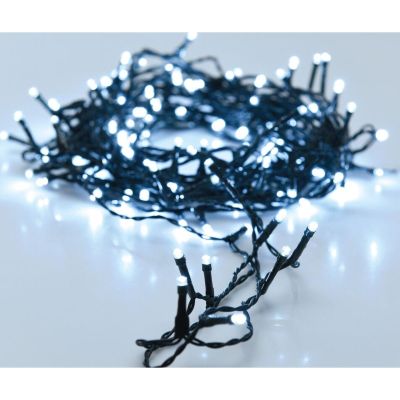 13. CHRISTMAS TREE LIGHTS LIGHT CHAIN 240 LED TIMER COOL WHITE