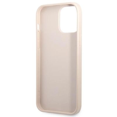 7. Guess 4G Triangle Logo Cardslot Case for iPhone 13 Pro / 13 - Pink