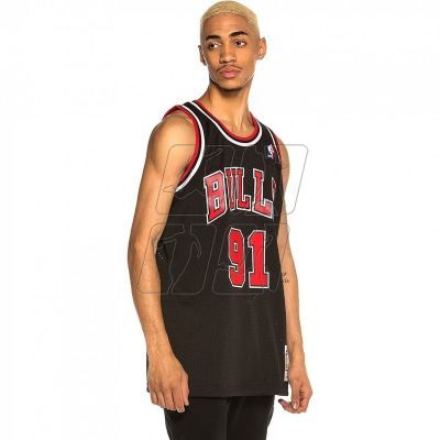 3. Mitchell &amp; Ness Chicago Bulls NBA Swingman Alternate Jersey Bulls 97 Dennis Rodman SMJYGS18152-CBUBLCK97DRD