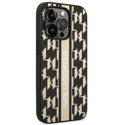 4. Karl Lagerfeld KLHCP14XPGKLSKW iPhone 14 Pro Max 6,7 "hardcase brown / brown Monogram Stripe