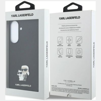 8. Karl Lagerfeld Saffiano Case with K&C Metal Logo for Samsung Galaxy A57 5G - Black