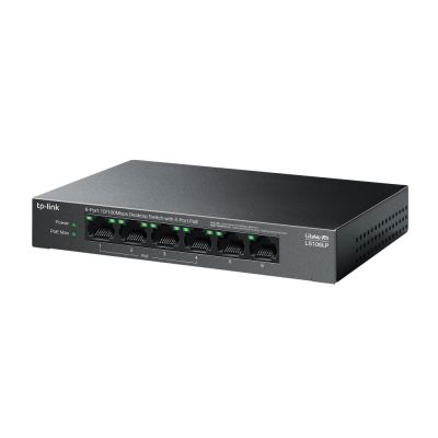 3. TP-Link LiteWave LS106LP Network Link Unmanaged Fast Ethernet (10/100) PoE Support Black