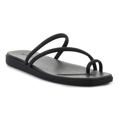 CROCS MIAMI TOE LOOP SANDAL IN BLACK 209862-001