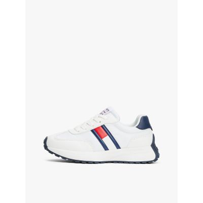 5. Tommy Hilfiger women's FLAG LOW CUT LACE-UP SNEAKERS T3X9-33877-1695X336-X336 WHITE/BLUE