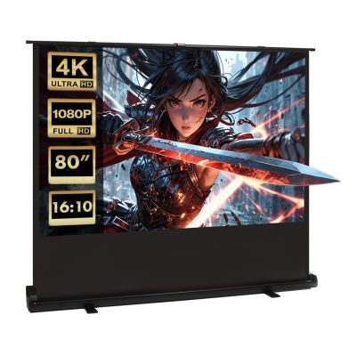 22. MACLEAN PORTABLE PROJECTION SCREEN, COMPACT, FLOOR, 80", 16:10 MC-212
