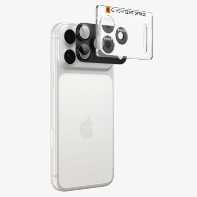 5. Spigen Optik Pro XL Glas.tR EZ Fit Tempered Glass Camera Screen Protector for iPhone 18 Pro - Dark Gray