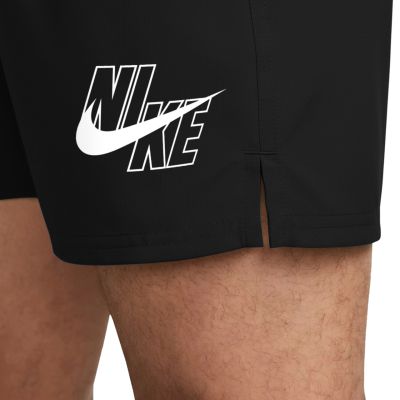 5. Nike Logo Lap 5" Volley Swim Shorts, Black, NESSG574 001