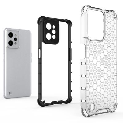 5. Honeycomb case armored cover with a gel frame Realme C31 transparent