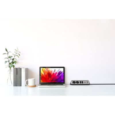 8. Brennenstuhl table socket 1 pc silver, protective contact 1 pc.