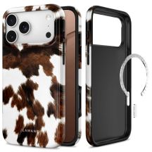 Tech-Protect Lamano MagSafe case for iPhone 18 Pro / 17 Pro - white and brown