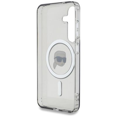 7. Case Karl Lagerfeld Button Karl Head Printed Logo MagSafe Samsung Galaxy S25 black
