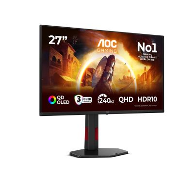 47. AOC G4 Q27G4ZDR Computer Monitor 67.3 cm (26.5") 2560 x 1440 px Quad HD QD-OLED Black, Red