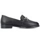 8. Women's leather moccasin shoes black Rieker 46262-01