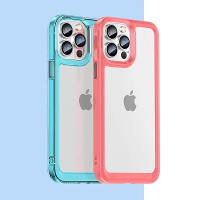 11. Outer Space Case for iPhone 12 Pro Max hard cover with gel frame blue
