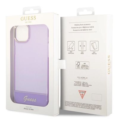 8. Guess Translucent iPhone 14 6.1" Case - Purple