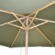 18. WOODEN GARDEN UMBRELLA 250 CM FOLDABLE GREEN