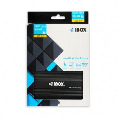 5. IBOX HD-02 EXTERNAL 2.5" USB 3.0 IEU3F02 housing (2.5"; USB 3.0; Aluminum; black)