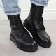 7. Women’s black leather platform ankle boots Rieker 70408-00