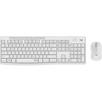 12. Logitech MK295 Silent Wireless Combo Keyboard Mouse Included Office USB QWERTZ German White