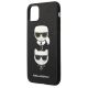 5. Karl Lagerfeld Saffiano Karl&Choupette Head Case for iPhone 11 Pro Max - Black