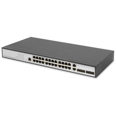 5. Digitus Gigabit Ethernet Layer 2 Switch, 24-port, 2x RJ45/SFP-Combo + 2 x SFP Uplink ports