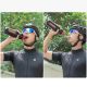10. Rockbros 750 ml Bike Bottle - Transparent Black with Red Mouthpiece