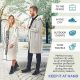 5. Perletti Men's Trench Raincoat, White, with Hood, Size S
