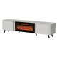 4. VOLARE TV cabinet 200x39x49 cashmere + fireplace