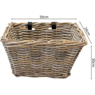 4. WICKER FRONT BICYCLE BASKET 39X30X24CM XQMAX