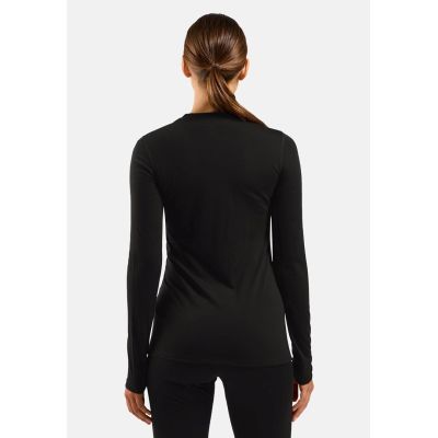 2. ODLO Merino 160 BL Top Crew Neck Women's T-Shirt L/S Size S Black
