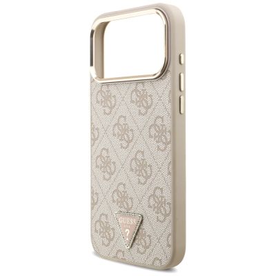6. Guess 4G Triangle Logo MagSafe Case for iPhone 17 Pro Max / 18 Pro Max - Rose Gold