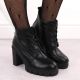 4. Black women's block-heel ankle boots M.Daszyński SA218-8