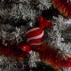 9. MICA RED GLASS CANDY-SHAPED CHRISTMAS BAUBLE