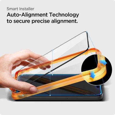 5. Spigen ALM Glass FC tempered glass for iPhone 15 Plus - black 2 pcs.