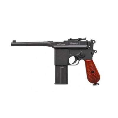 24. RANGER M712 Broomhandle FULL AUTO BLOWBACK air pistol, 4.5 BBs, 19 shots. KWC