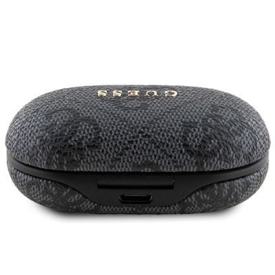 3. Guess 4G Metal TWS Headphones with ENC Charging Station - Black