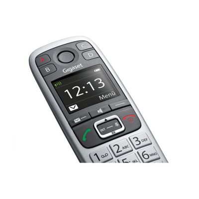 3. Gigaset E560HX int. handset with Gro button and charging cradle - platinum