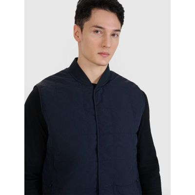 5. Men's sleeveless vest with stand-up collar 4F 4FWSS25TVJAM210-20S