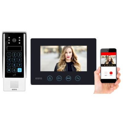 EURA VDP-90A3 DELTA video intercom + black monitor
