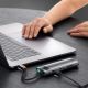 14. Baseus Metal Gleam Series multifunctional USB HUB 7in1 Type C HDMI TF PD card reader gray (WKWG020113)