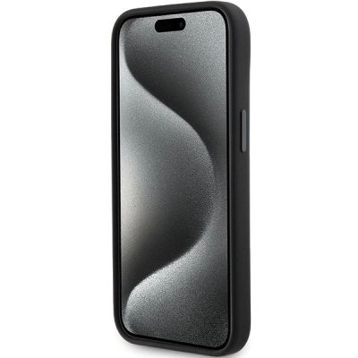 5. Karl Lagerfeld Silicone Ikonik Metal Pin case for iPhone 15 - black